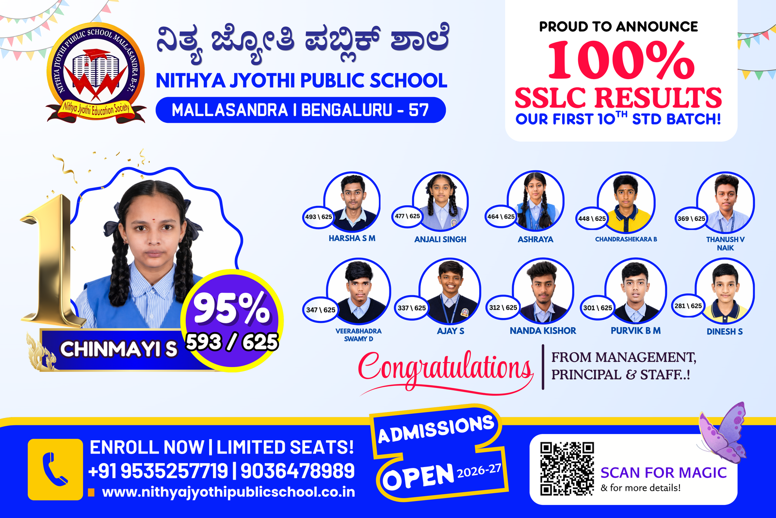 100% SSLC Results - 1st Batch