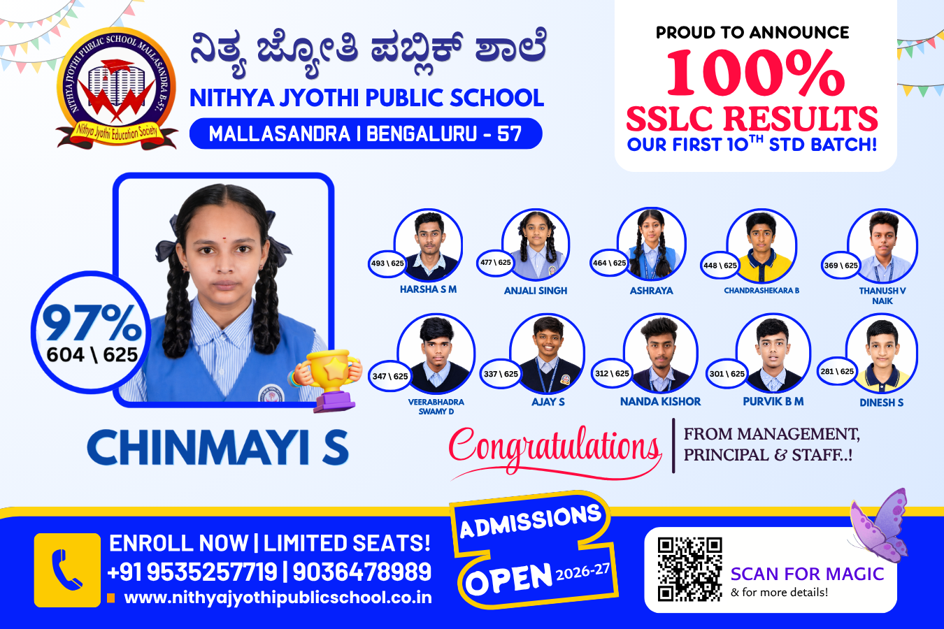 100% SSLC Results - 1st Batch